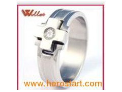 Stainless Steel Ring with Diamond (STR-0679)图1