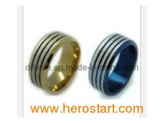 Gold Platedstainless Steel Men′s Ring (RZ8263)图1