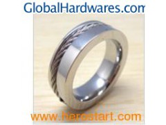 Stainless Steel Men′s Jewelry Ring Set Steel Wire (HXR473)图1
