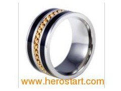 OEM & ODM 316L Stainless Steel Ring Magnetic Jewelry (HXRN061)图1