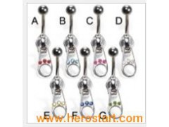 Zipper Navel Belly Ring Body Piercing Jewelry图1