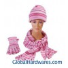 Printed Polar Fleece Scarf / Glove / Hat Set