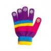 4 Colour Stripes Knitted Magic Glove w/ Rubber Printing
