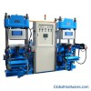 Vacuum rubber thermal-compression molder w/robotic arm