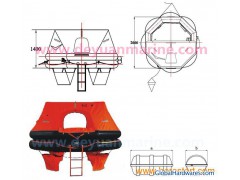 12 Person Throw-overboard Inflatable Life raft图1
