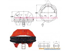 15 Person Throw-overboard Inflatable Life raft图1