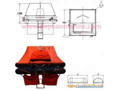 6 Person Throw-overboard Inflatable Liferaft图1