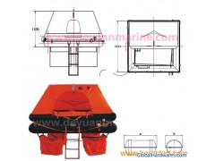 6 Person fishing boat Inflatable Life raft图1