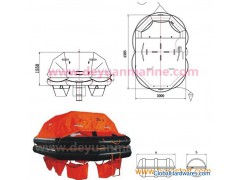 25 Person Throw-overboard Inflatable Life raft图1