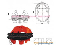 20 Person Throw-overboard Inflatable Life raft图1
