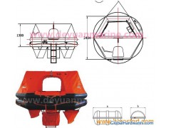 10 Person fishing boat Inflatable Liferaft图1