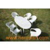 Rattan Furniture /Dining Set/White Color Furniture (SV-1883)