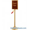 CROWD CONTROL STANCHIONS WITH SIGN FRAME/DOME BASE(NOT INCLUDING ROPE)