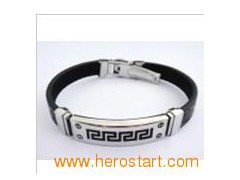 Men Rubber Magnetic Bracelet Can Improve Health (BB0003)图1