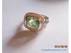 David Yurman 8x10mm Prasiolite Noblesse Ring图1