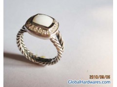David Yurman 7mm White Agate Petite Albion Ring图1