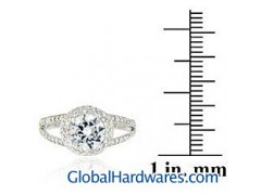 Sterling Silver Cubic Zirconia Bridal Engagement Ring图1