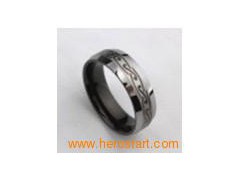 Silver color tungsten ring图1