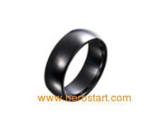 Full dome Black Tungsten Ring图1