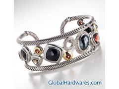 david yurman blue oval mosaic cuff图1