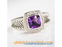 David Yurman Jewelry,7mm Amethyst Petite Albion Ring图1