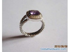 David Yurman 7mm Amethyst Petite Albion Ring图1