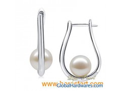 925 Silver freshwater pearl Earring图1