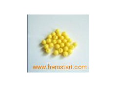 6MM Light Yellow Matte Round Smooth Beads图1