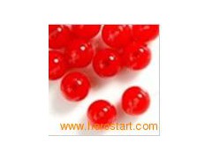 Beautiful Red Round 10X10X10mm Acrylic Beads AR0196图1