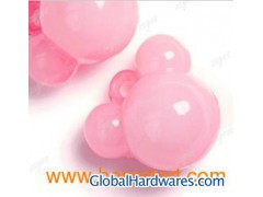 Pink 22X24X17mm Mickey Mouse Acrylic Beads Jewelry AR0210图1