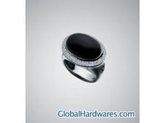 David Yurman Jewelry,Black Onyx Signature Oval Ring图1