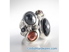 David Yurman Multi Stone Oval Mosaic Ring图1