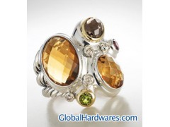 David Yurman MultiStone Oval Mosaic Ring图1