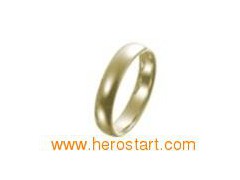 Full dome golden tungsten ring图1