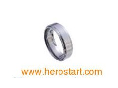 Two steps plain finish Tungsten Ring图1