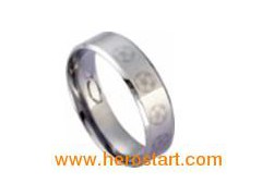 Bevel football design tungsten ring图1