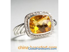 David Yurman Ring,8x10mm Citrine Noblesse Ring图1