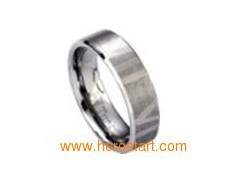 Matt finish tungsten ring图1
