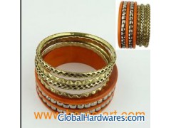 2012 New Arrivals !Colourful Golden Wood Lady Fashion Bangle Set, Fashion Bangle Accessory图1