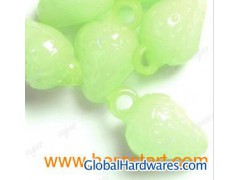 Green 21X13X11mm Strawberry Acrylic Beads Jewelry AR0219图1