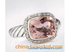David Yurman Jewelry,10x8mm Morganite Noblesse Ring图1