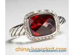 David Yurman Ring,8x10mm Garnet Noblesse Ring图1