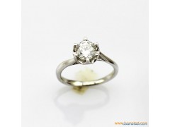925 Sterling Silver Created Diamonds Ring (F09-E)图1