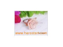 2012 gorgeous rose flower cocktail ring/ women style 316L stainless steel jewelry wholesale图1