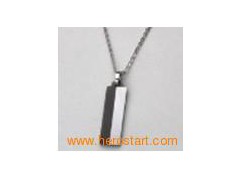 Black and shiny tungsten pendant图1