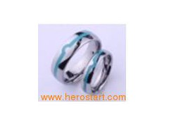 Tungsten ring Blue band图1