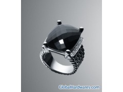 David Yurman 20x15mm Black Onyx Wheaton Ring图1