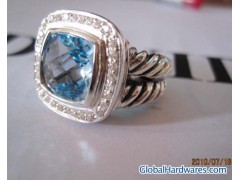 David Yurman 11mm Blue Topaz Ring图1