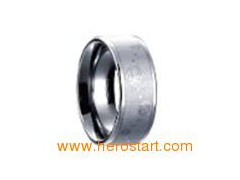 10mm width band Rose engraving tungsten ring图1