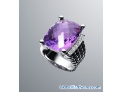 David Yurman 20x15mm Amethyst Wheaton Ring图1